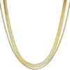 Anti Tarnish Golden Bohemi Dainty Two Layered Herringbone Flat Snake Chain Gold-plated Plated Stainless Steel Chain