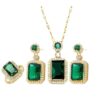 Alloy Gold, Green Jewellery Set