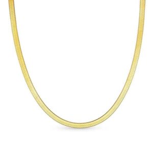 Trending Anti Tarnish Waterproof Hypoallergenic Flat Snake Chain Gold-plated Plated Stainless Steel Chain