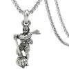 Hanuman Pendant with Gada, Lord Bajrangbali Religious Locket for Men & Women Stainless Steel Pendant