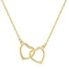 Fashionable Interlocking Heart Necklace – Anti Tarnish Gift Jewelry Gold-plated Stainless Steel Pendant
