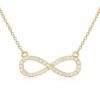 Trending Anti Tarnish Infinity Symbol Pendant Necklace, Jewelry for Women & Girl Gold-plated Stainless Steel Pendant