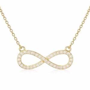 Trending Anti Tarnish Infinity Symbol Pendant Necklace, Jewelry for Women & Girl Gold-plated Stainless Steel Pendant