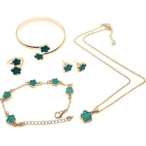 Alloy Green Jewellery Set