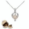Wish Pearl Necklace, Love Pearl in Oyster with Chain, Gift For Girls/Women Pearl Alloy Pendant