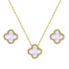 Stainless Steel Gold-plated White Jewellery Set