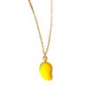 Trending Mango shape charms Hypoallergenic pendant for womens Gold-plated Stainless Steel Pendant