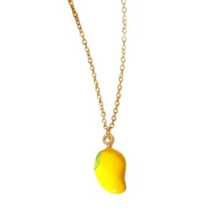 Trending Mango shape charms Hypoallergenic pendant for womens Gold-plated Stainless Steel Pendant