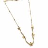 Gold Floral Charm Pendant Chain Necklace Trendy Accessory For Women Stainless Steel Necklace
