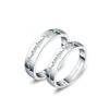 Matching Couple Rings Adjustable Love Promise Bands Romantic Gift for Men Women Alloy Ring