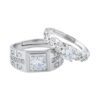Elegant Crystal Couple Rings Adjustable Matching Promise Bands Romantic Gift Alloy Ring