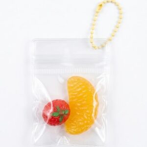 Soft Fruit Squishy Keychain Cute Stress Relief Toy Bag Charm Accessory Key Chain