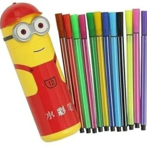 Minions Character Sketches with Unique Holder Case Superfine Nib Sketch Pens