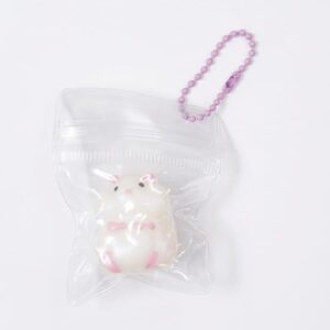 Cute Mouse Squishy Keychain Soft Toy Stress Relief Bag Charm Key Chain