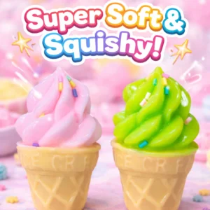 Ice Cream Squishy Toy Soft Stress Relief Cute Mini Toy for Kids Girls Key Chain