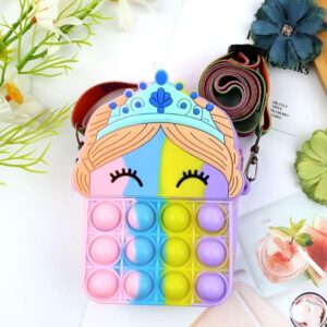 Silicone Pop It Purse Bag for Kids, Crossbody Sling Bag