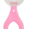 U-Shaped Toothbrush for Kids & Toddlers | Soft Silicone Bristles Manual Toothbrush with Handle | 360° Oral Cleaning for Baby Teeth (Multicolor)